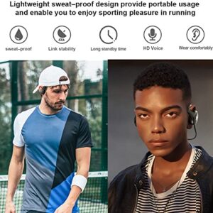 Sports Bluetooth Earbuds, Bluetooth 5.0 Over-Ear Headphones, Support TF Card and FM Radio, CVC8.0 Noise Canceling Earset 12 Hours Playtime for Running, Bicycling, Gym