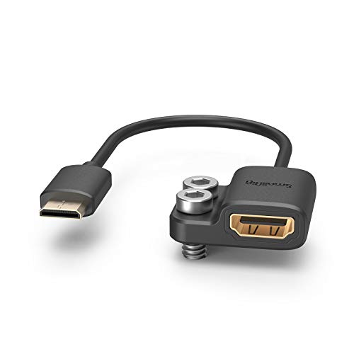 SMALLRIG Ultra-Slim 4K HDMI Adapter Cable, Female HDMI Type A to Male Mini-HDMI Type C, 4K@60HZ, for Nikon Z6, Z7, D780 / for Canon EOS RP, 5D Mark IV - 3020