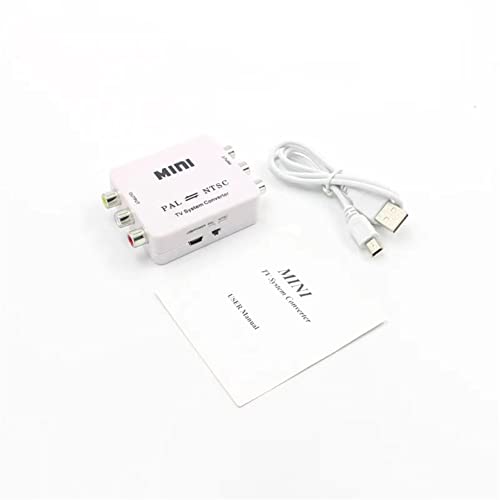 SAIZHUO PAL to NTSC Converter, Mini 1080P PAL NTSC Mutual Conversion PAL to NTSC/NTSC to PAL Converter, for TV, DVD Player/Recorders, VCR, etc