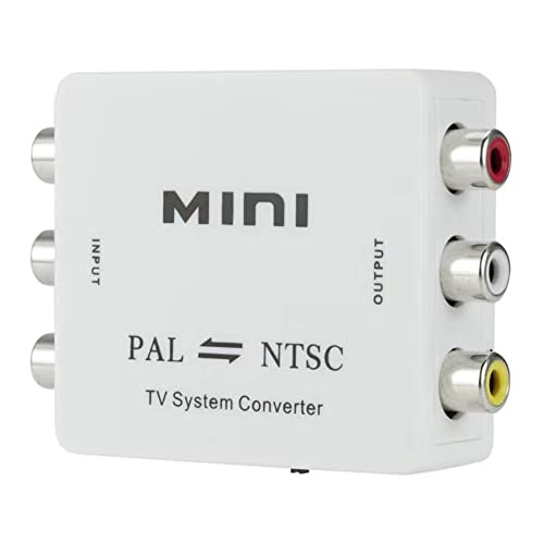 SAIZHUO PAL to NTSC Converter, Mini 1080P PAL NTSC Mutual Conversion PAL to NTSC/NTSC to PAL Converter, for TV, DVD Player/Recorders, VCR, etc