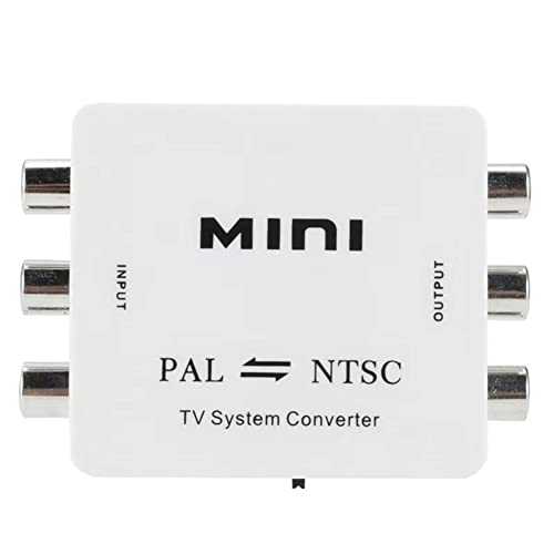 SAIZHUO PAL to NTSC Converter, Mini 1080P PAL NTSC Mutual Conversion PAL to NTSC/NTSC to PAL Converter, for TV, DVD Player/Recorders, VCR, etc