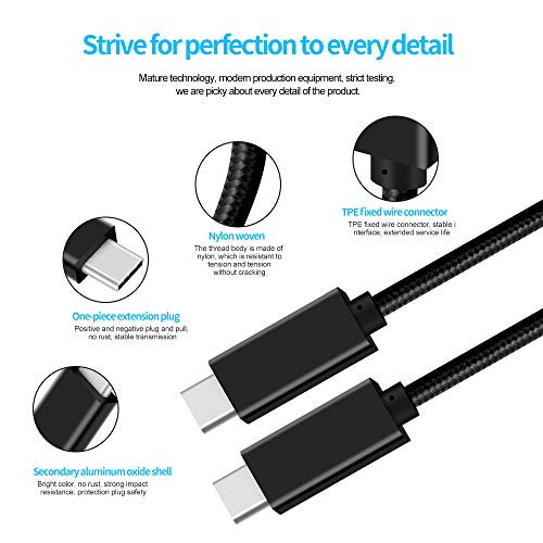 CBUS 5A 100W USB-C Cable, 6.6ft USB Power Delivery (PD) Fast Charge USB 3.2 Gen2, 10Gbps Data — Compatible with PD Docking Stations, Hard Drives, MacBook Pro, Air, iPad Pro, PixelBook, 4K/5K Displays