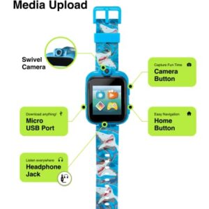 PlayZoom 2 Kids Smartwatch & Headphones - Video Camera Selfies STEM Learning Educational Fun Games, MP3 Music Player Audio Books Touch Screen Sports Digital Watch Gift for Kids Toddlers Boys Girls