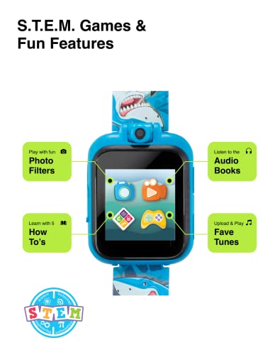 PlayZoom 2 Kids Smartwatch & Headphones - Video Camera Selfies STEM Learning Educational Fun Games, MP3 Music Player Audio Books Touch Screen Sports Digital Watch Gift for Kids Toddlers Boys Girls