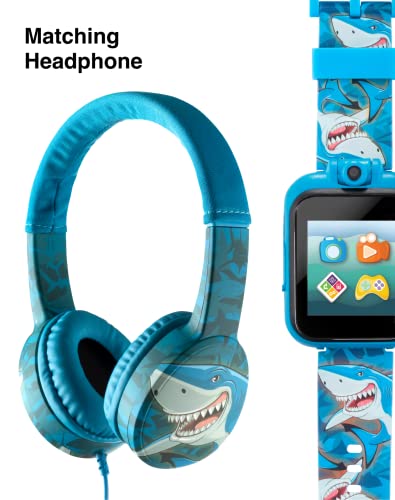 PlayZoom 2 Kids Smartwatch & Headphones - Video Camera Selfies STEM Learning Educational Fun Games, MP3 Music Player Audio Books Touch Screen Sports Digital Watch Gift for Kids Toddlers Boys Girls