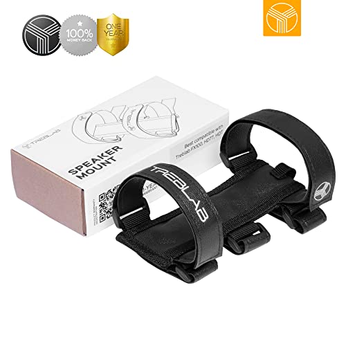 TREBLAB Bluetooth Speaker Mount - Universal Speaker Mount for Bike, Golf Cart Railing - Adjustable Strap Holder Compatible with Most Portable Speakers