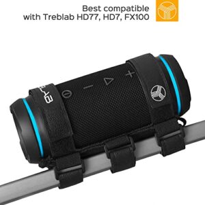 TREBLAB Bluetooth Speaker Mount - Universal Speaker Mount for Bike, Golf Cart Railing - Adjustable Strap Holder Compatible with Most Portable Speakers