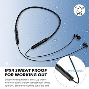 OINMELY Neckband Bluetooth Headphones V5.0 Wireless Headset Sport Earbuds w/Mic 12Hrs Playtime Cordless Noise-Canceling Earphones for Gym Running Compatible with iOS Samsung Android