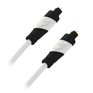 Toslink Digital Optical Audio Cable, GearIT Pro Series TOSLINK Digital Optical Audio Cable 15 Feet for HDTV, PS3, Tivo, Sound Bar, Stereo Receiver and Home Theater System - White