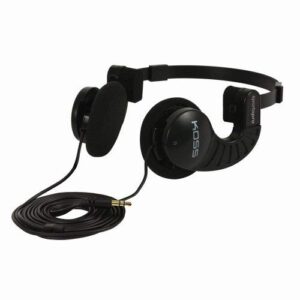 koss sporta pro on-ear headphone – stereo – mini-phone – wired – 60 ohm – 15 hz 25 khz – gold plated – over-the-head, behind-the-neck – binaural – ear-cup – 4 ft cable / 185597 /