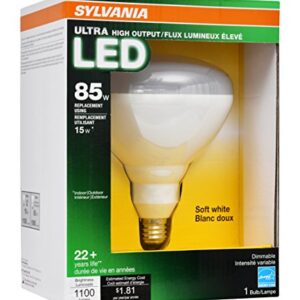 LEDVANCE 79176 Sylvania Dimmable Led Bulb, 15 W, 120 V, Br40, Medium, 25000 Hr, Warm White