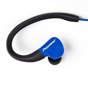 PIONEER se-e3-gr – Water Resistant Sports Headphones (ipx-2, Adjustable Clips) Blue Sea Water