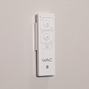 WAC Smart Fans Clean Indoor and Outdoor 3-Blade Ceiling Fan 54in Satin Brass Matte White with 3000K LED Light Kit and Remote Control works with Alexa and iOS or Android App