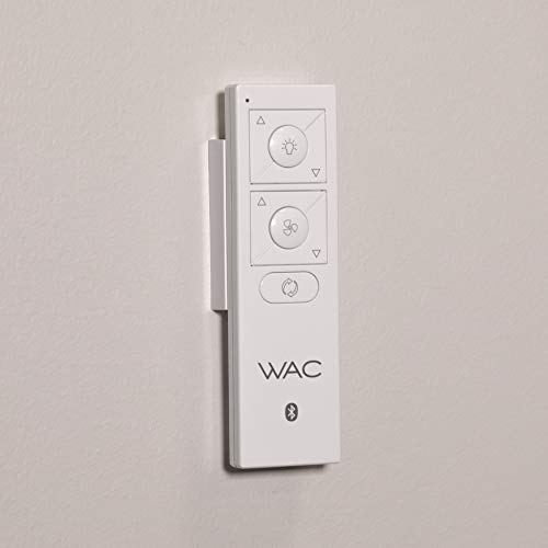 WAC Smart Fans Clean Indoor and Outdoor 3-Blade Ceiling Fan 54in Satin Brass Matte White with 3000K LED Light Kit and Remote Control works with Alexa and iOS or Android App