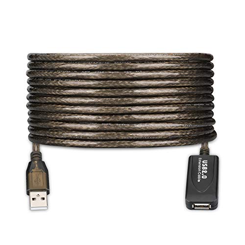 30FT USB Extension Cable, GGMTY USB 2.0 Type A Male to A Female Active Repeater Extension Cable 30ft, High Speed 480 Mbps