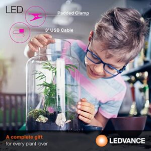 LEDVANCE Full Spectrum Gooseneck LED Indoor Plant Grow Light, 9W, Dimmable, 3000K, with Smart Control and 3' USB Power Cord - 1 Pack (62567)