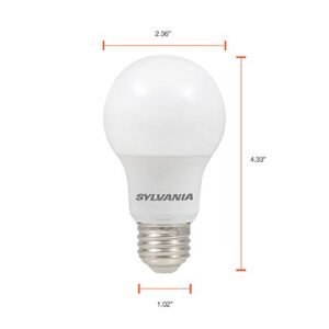 LEDVANCE Sylvania LED Light Bulb, 75W Equivalent A19, Efficient 12W, Medium Base, Frosted Finish, 1100 Lumen, Soft White - 24 Pack (41300)