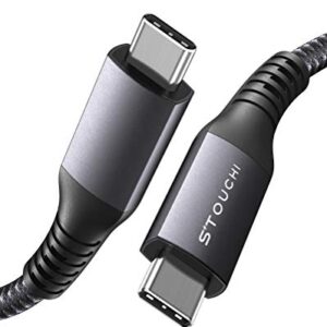 Stouchi USB C to USB C Cable 100W 10ft, 5A USB Type C Fast Charging Long Cord Compatible with MacBook Pro 16''/15''/13'', MacBook Air, iPad Pro/Air/Mini, Dell XPS 15/13, Galaxy S/Note, Pixel and More