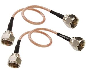 cablesonline, 2-pack 6-inches slim coax 75-ohm rg179 with f-type connectors tv, satellite & antenna cable, si-ff100-2