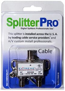 splitterpro – digital splitters professionals install every day across the u. s. a. 2-way coaxial cable splitter, 1 ghz for hdtv/4k/8k tv, high speed internet (not for satellite dish connections)