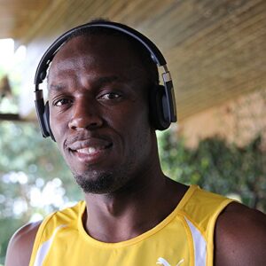 Trainer by Gibson TH100/27 Sports Headphones designed with Usain Bolt, BLK