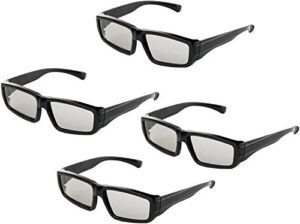 passive 3d glasses polarized lenses for passive 3d tvs reald cinema projectors sony sharp samsung lg philips, note: not compatible with 3d active shutter tv models – 4 pairs