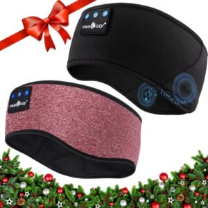 musicozy sleep headphones bluetooth headband wireless music headband headphones, earbuds ipx6 waterproof for side sleepers women men workout running insomnia travel yoga cool gadgets unique gift 2 pcs