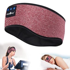 MUSICOZY Sleep Headphones Bluetooth Headband Wireless Music Headband Headphones, Earbuds IPX6 Waterproof for Side Sleepers Women Men Workout Running Insomnia Travel Yoga Cool Gadgets Unique Gift 2 Pcs