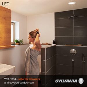 SYLVANIA 5”/6” LED Slim MicroDisk Recessed Downlight with Trim, 16W=100W, 5 CCT Selectable (2700K, 3000K, 3500K, 4000K, 5000K), Dimmable, Wet Rated / UL / Energy Star - 12 Pack (62238)