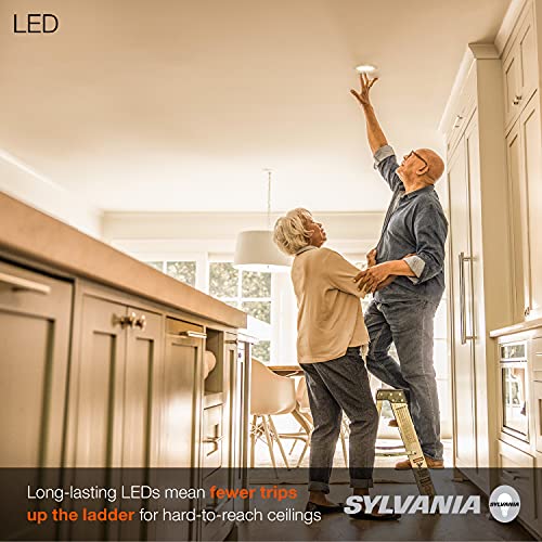 SYLVANIA 5”/6” LED Slim MicroDisk Recessed Downlight with Trim, 16W=100W, 5 CCT Selectable (2700K, 3000K, 3500K, 4000K, 5000K), Dimmable, Wet Rated / UL / Energy Star - 12 Pack (62238)