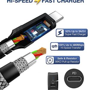 USB C to USB C Charging Cable 1ft 3ft 6ft 10ft Charger Cord for Samsung Galaxy S23/S22/S22 Plus/S22 Ultra/S21 S20 FE 5G,Note 10 20,A14 5G/A13 5G/A53 5G/A23 5G,60W Fast Charge USB Type C,20V/3A