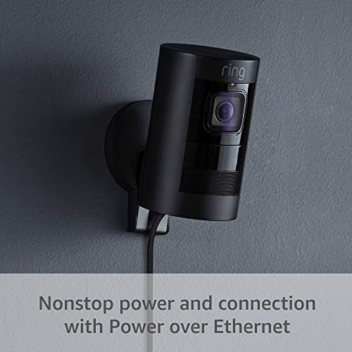 Ring Stick Up Cam Elite, Power over Ethernet HD Security Camera with Two-Way Talk, Night Vision, Works with Alexa - Black