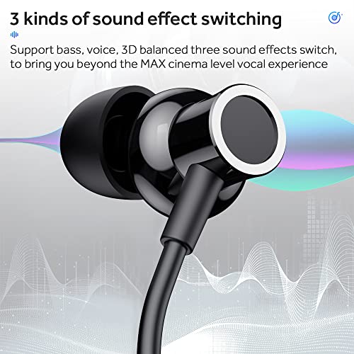 CREVIEW Neckband Bluetooth Headphones,in-Ear Sports Earphones, 100 Hours Playback, Bluetooth 5.3 with Beautiful Music Sound and Microphone for Call. Headphones Gift for Friends