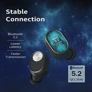 SoundMAGIC T60BT True Wireless Earphones in Ear Bluetooth Headphones with Microphone HiFi Stereo Sports Earbuds Waterproof Black