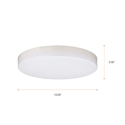 LEDVANCE Sylvania 13" Flush Mount Light Fixture with LightSHIELD Technology, Germicidal, 18W=100W, 1260 Lumens, Dimmable, 90 CRI, 3500K (Bright White), White (75749)