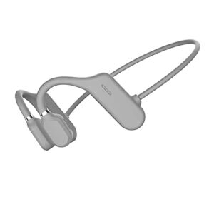 zubana bone conduction headphones, workout headphones for menand women, with built-in mic, waterproof earphones, running, cycling, hiking, gym, climbing & driving-gray