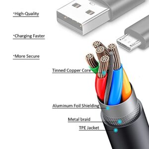 Micro USB Charging Cable,USB 2.0 480Mbps Transfer Speed 3A Fast Charger Cord 3.3Ft Compatible with Samsung Galaxy S7 S6 Edge J7 J3,LG K30 K20 G3 G4,Sony Motorola Nokia Android Smartphones Tablets