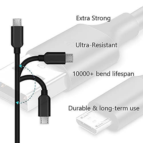 Micro USB Charging Cable,USB 2.0 480Mbps Transfer Speed 3A Fast Charger Cord 3.3Ft Compatible with Samsung Galaxy S7 S6 Edge J7 J3,LG K30 K20 G3 G4,Sony Motorola Nokia Android Smartphones Tablets