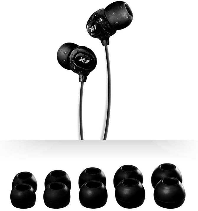 X-1 (Powered by H2O Audio) IE2-BK-X Surge Waterproof Sport In-Ear Headphones