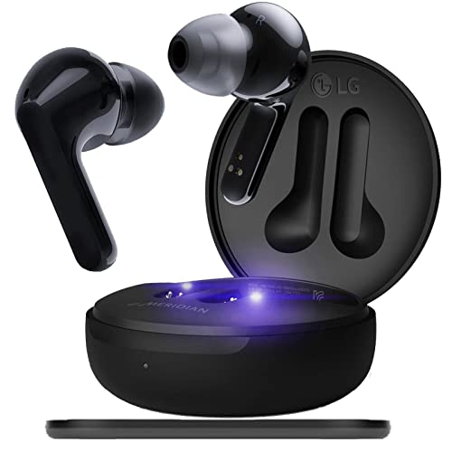 LG Tone FN6 Wireless Earphones - Bluetooth in Earbuds with Meridian Sound and 10w Qi Wireless Fast Pad