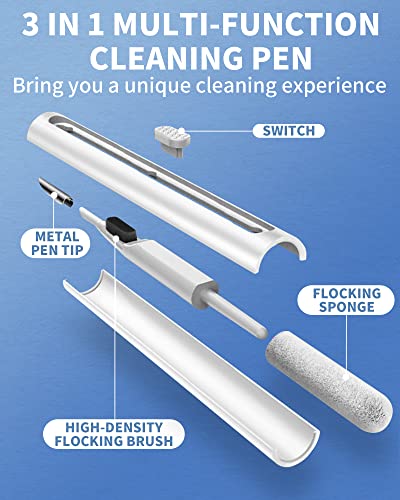 Bluetooth Earbuds Cleaner Kit for Airpods, 3 in 1 Multi-Function Cleaning Pen for AirPods Pro, Protable Cleaning Tools Compatible with Lego Huawei Samsung MI Earbuds and Other Earphones