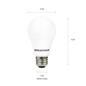 SYLVANIA LED Light Bulb, 100W Equivalent A19, Efficient 14W, Medium Base, Frosted Finish, 1500 Lumens, Bright White - 1 Pack (78098)