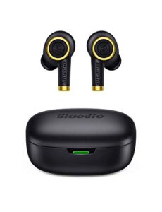 bluedio bluetooth wireless earbuds, p(particle) wireless earbud headphones in-ear earphones with charging case, mini car headset built-in mic for cell phone/running/android, 6hrs playtime