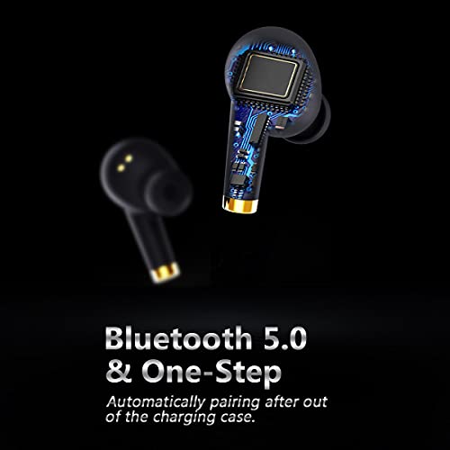 Bluedio Bluetooth Wireless Earbuds, P(Particle) Wireless Earbud Headphones in-Ear Earphones with Charging Case, Mini Car Headset Built-in Mic for Cell Phone/Running/Android, 6Hrs Playtime