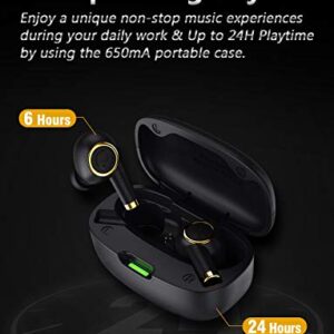 Bluedio Bluetooth Wireless Earbuds, P(Particle) Wireless Earbud Headphones in-Ear Earphones with Charging Case, Mini Car Headset Built-in Mic for Cell Phone/Running/Android, 6Hrs Playtime