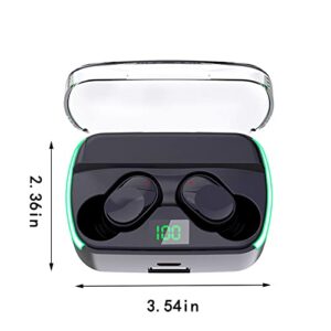 5.3 Digital Display Wireless Bluetooth Headset - Waterproof Noise Cancellation HiFi Sound Quality Cool Breathing Light in Ear Touch-Control Wireless Mini Stereo Earphones for Outdoor Office Sports