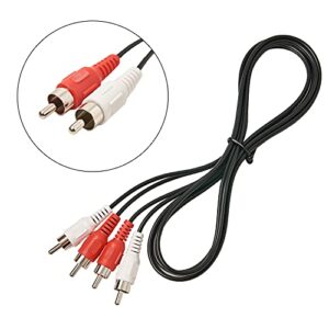 RCA Stereo Audio Cable, 2-RCA Male to 2-RCA Male (5 FT), Stereo Audio 2RCA Cord Male to Male Connector