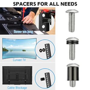 Mounting Dream Universal TV Mounting Hardware TV Wall Mounts Hardware Kit Fits All TVs, Screw for TV Mount with M4, M5, M6, M8 TV Screws, Spacers and Washers for Samsung TV up to 82 inch MD5756