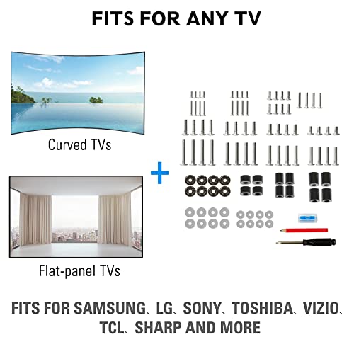 Mounting Dream Universal TV Mounting Hardware TV Wall Mounts Hardware Kit Fits All TVs, Screw for TV Mount with M4, M5, M6, M8 TV Screws, Spacers and Washers for Samsung TV up to 82 inch MD5756