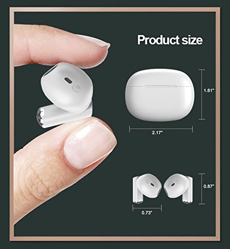 Nizumei Wireless Earbuds Bluetooth Headphones Earphone with Charging Case, Stereo in-Ear Headphones with Microphone, Headsets for Phone iPhone Android Sport Work Running